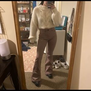 Lee High Rise Flare Jeans Vintage Houndstooth